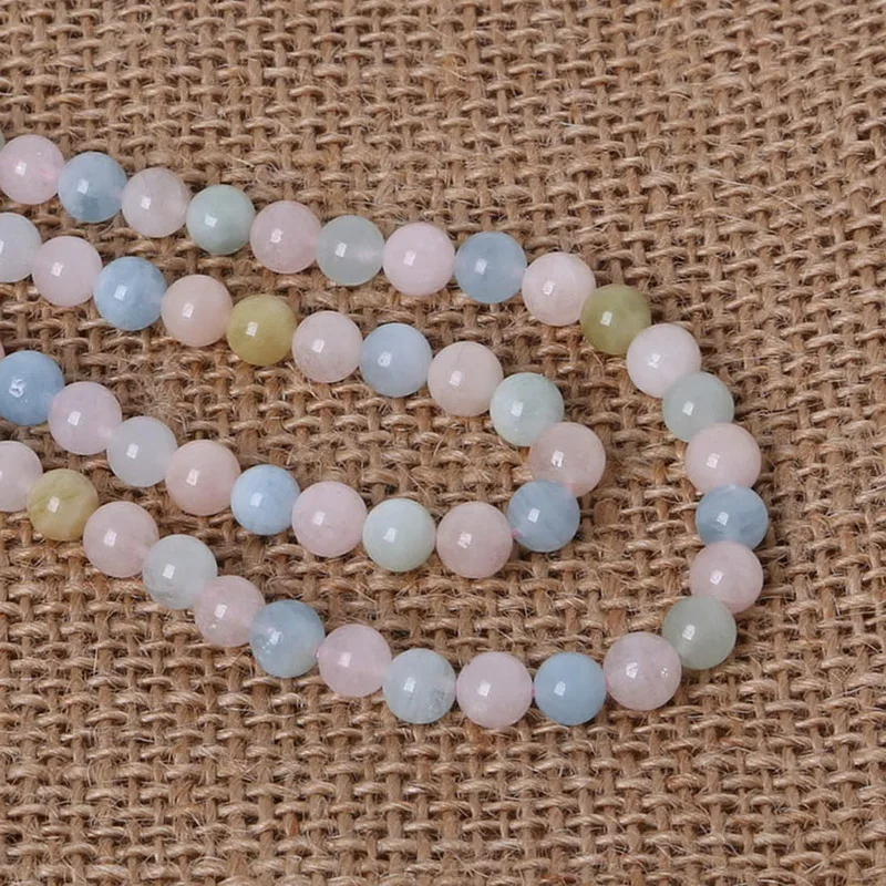 

wholesale AA+ Morganite Stone Round Beads 15" ,100% Natural Stone Guarantee! Beads 6mm For DIY Fasshion Jewelry