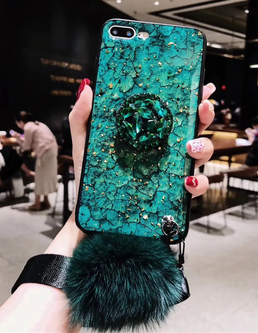 Oukaixi gold Foil Glitter Marble Stone Phone Case For huawei p20 p20pro Cases Soft TPU Back Cover with bracket lanyard |