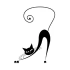 8.9*12.2CM Bending Yawn Siamese Cat Boby Car Sticker Window Decoration Decal Accessories C4-0641