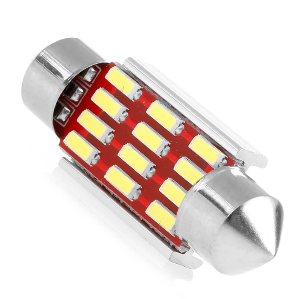 10 шт./компл. 36 мм 4014 12 SMD LED Canbus Festoon Dome лампа автомобильный номерной знак |
