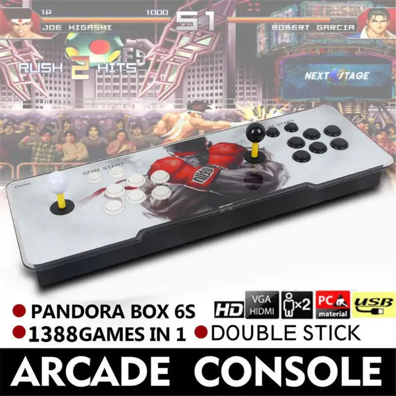 1388 в 1 Pandora's Box 6s Ретро видеоигры двойной палки Аркады лампа консоли|Игры с
