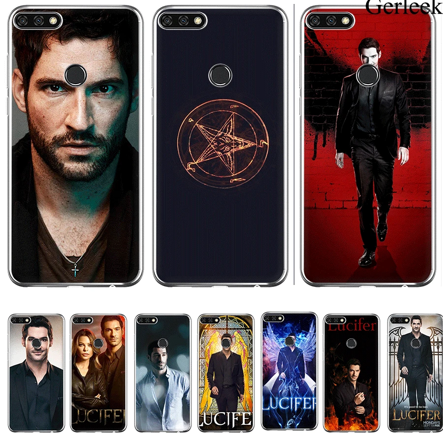 Чехол для телефона Lucifer Tv Series Poster Huawei Y5 Y6 Y7 II 2017 2018 Prime защитная