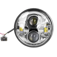 1 pcs 5 75 inch led headlight halo fit 5 75 headlamp for softail dyna and sportster models black