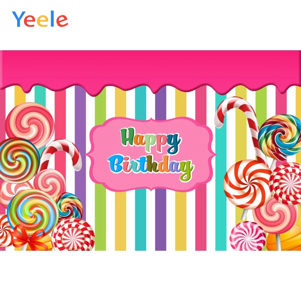 Yeele цветные полосатые леденцы Candyland детские фоны для фотосъемки на день рождения