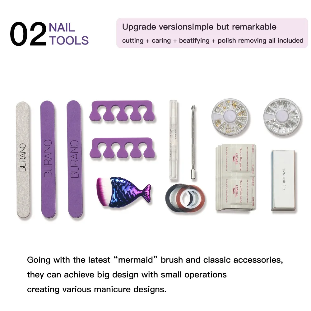 Набор для маникюра из буранского геля 30 дней долговечный набор ногтей все