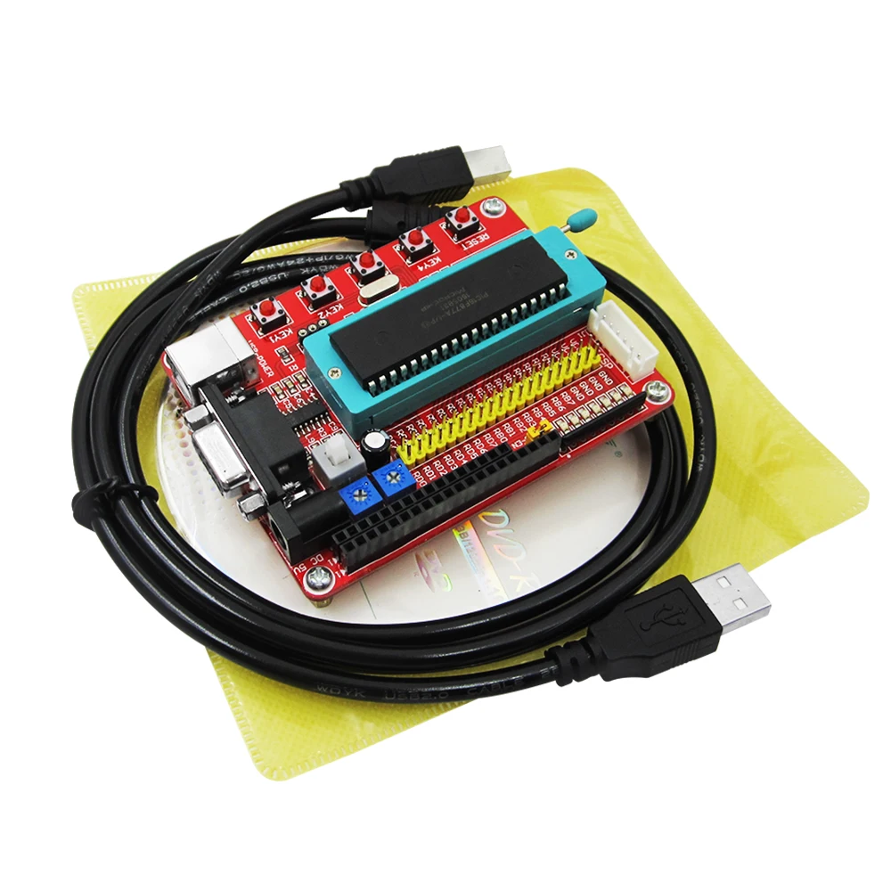 Микрочип микроконтроллера макетная плата PIC16F877A + USB кабель|board board|board cablecable board |