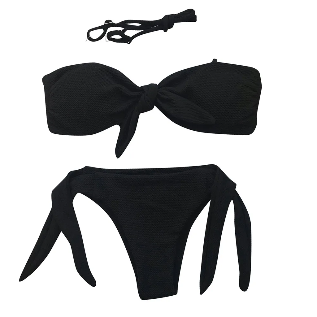Women's Swimming Suit Sexy Bikini 2020 Swimsuit Women Set Push-Up Padded Bow Swimwear Beachwear | Женская одежда