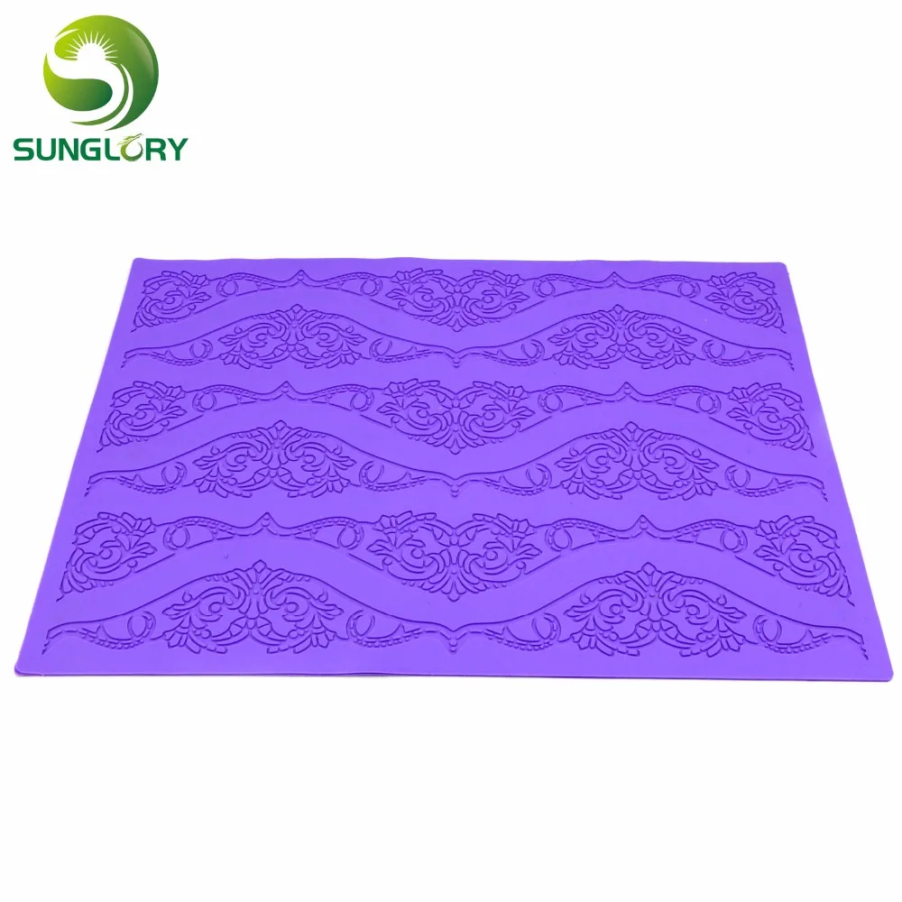 Силиконовый кружевной коврик кухонный цветочный узор кружевная форма для