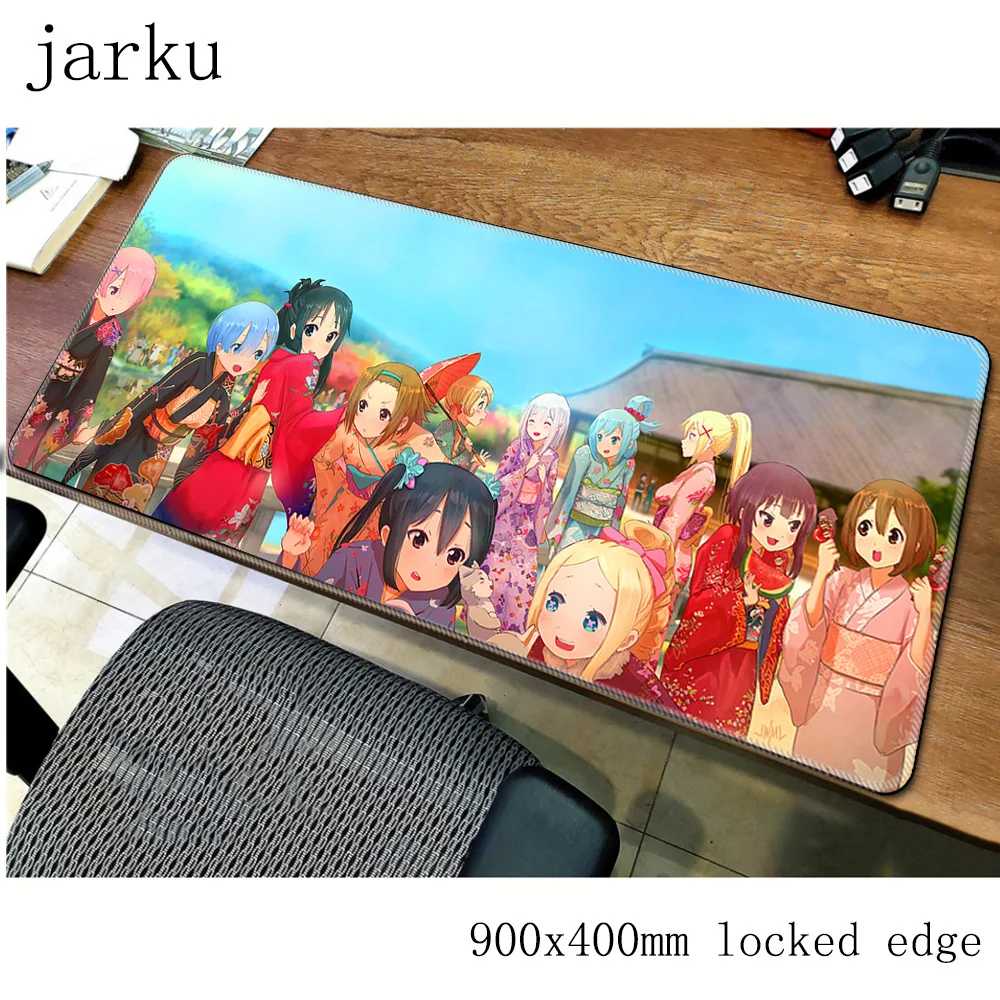Игровой коврик для мыши re zero 900x400x3 мм большой высококачественный эргономичный