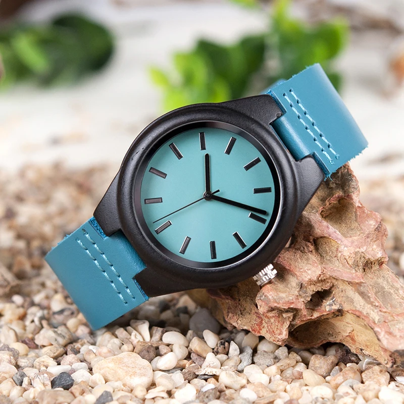 BOBO BIRD черное дерево пара кварцевые часы легкие уникальные relojes mujer с японский механизм Miyota для подарка