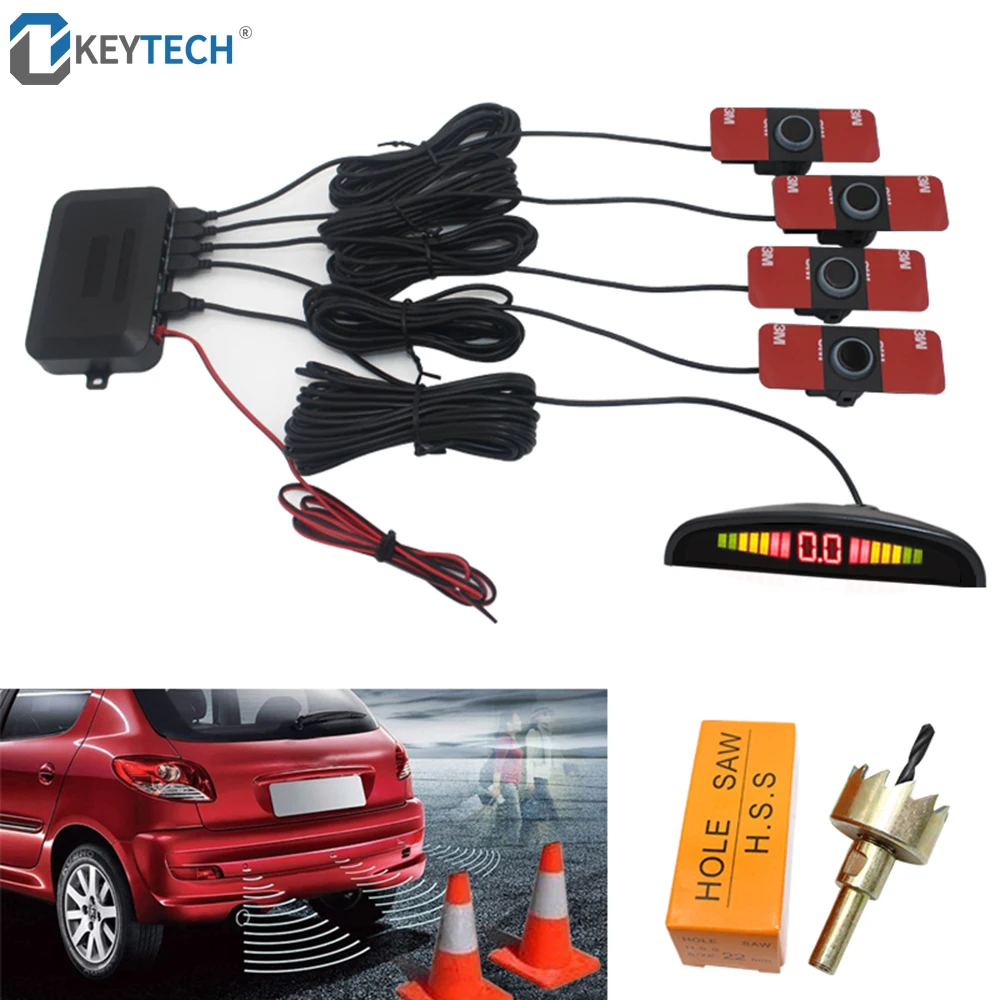OkeyTech 4 датчика s Buzzer Оригинал 16 5 мм комплект автомобильных датчиков парковки
