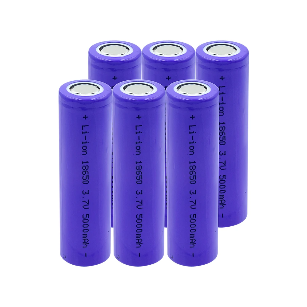 6/8/10 шт. Высокая емкость 18650 литий-ионная аккумуляторная батарея 5000MAH 3,7 V литиевая аккумуляторная батарея для игрушка-фонарик - Цвет: As picture shows