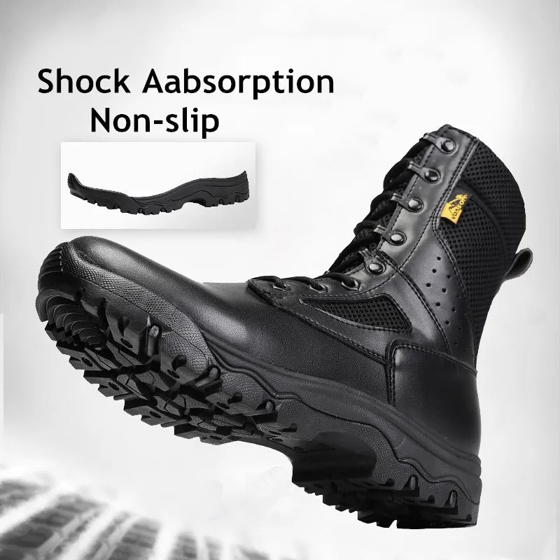 Summer Ultra Light Tactical Training Military Combat Boots Outdoor Hiking Camping Hunt High Top Non-slip Breathable Army Shoes