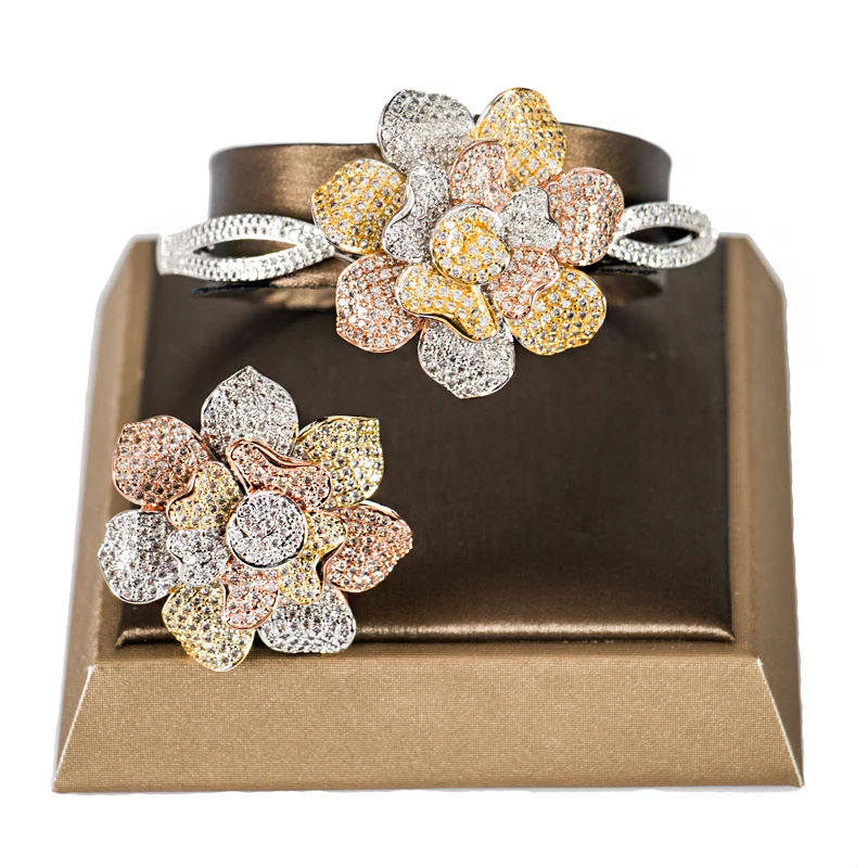 LAN PALACE Новое поступление свадебные ювелирные изделия с кубическим цирконием