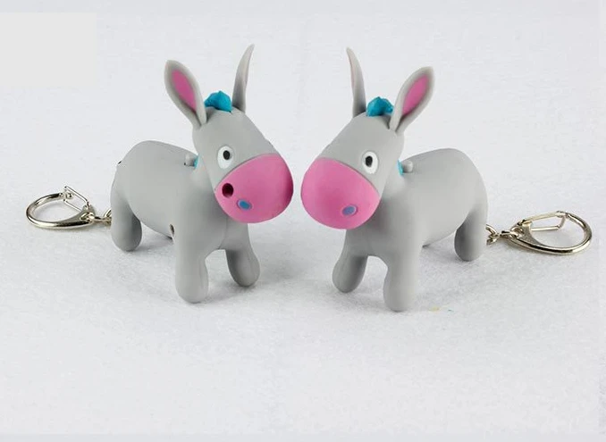 Брелок для ключей с изображением милого осла и звуком | Украшения аксессуары