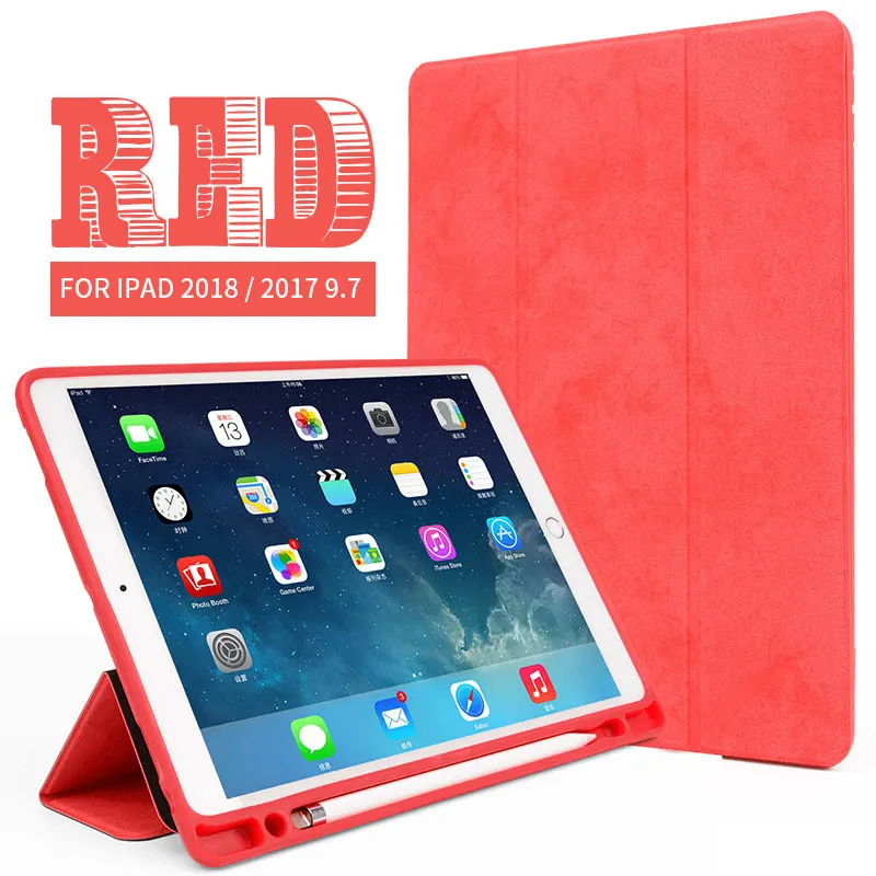 Роскошный мягкий кожаный чехол-подставка, чехол-карандаш для ipad 9,7 A1893, чехлы для планшетов, для Apple ipad Pro 10,5, кожаный чехол со слотом для ручки s - Цвет: For Ipad 9.7