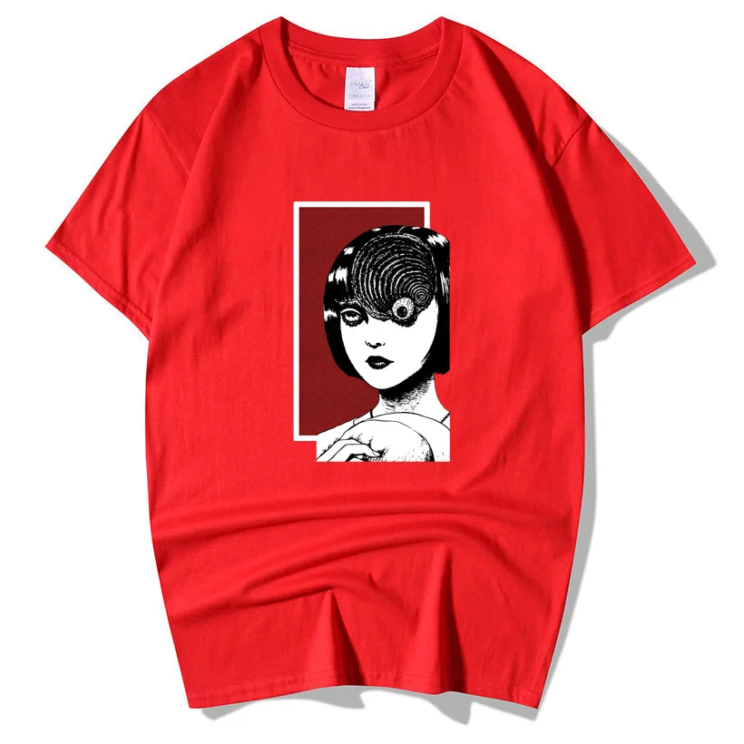 Uzumaki Inugami Hakase Horror Manga Junji Ito Tomie футболка в японском стиле Харадзюку уличная