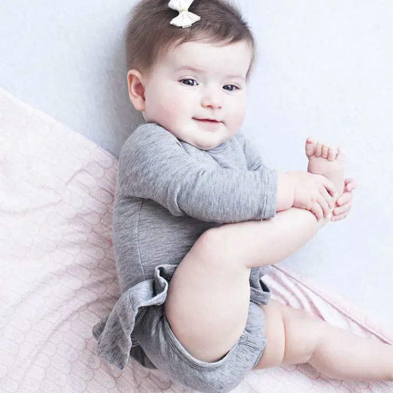 Лидер продаж милое боди для новорожденных маленьких девочек и мальчиков юбка