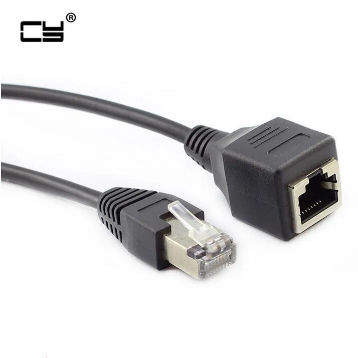 Кабель удлинитель со штекером на гнездо RJ45 для интернет сети Ethernet LAN ноутбуков и
