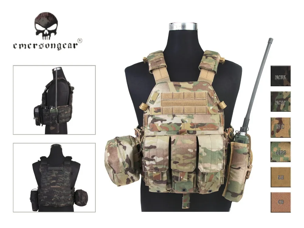Emersongear LBT6094A стильный тактический жилет с 3 карманами для страйкбола боевой Molle