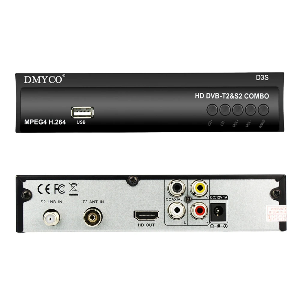 Спутниковый приемник DVB T2 S2 Цифровое ТВ высокой четкости тюнер полный 1080 р Икс