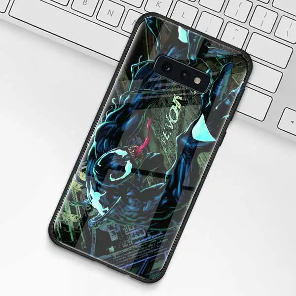 010 Чудо-яд, супергерой, чехол из закаленного стекла для samsung Galaxy S10 S10e S9 S8 S10 Plus Note 9 A50 A30, чехол для телефона - Цвет: 010