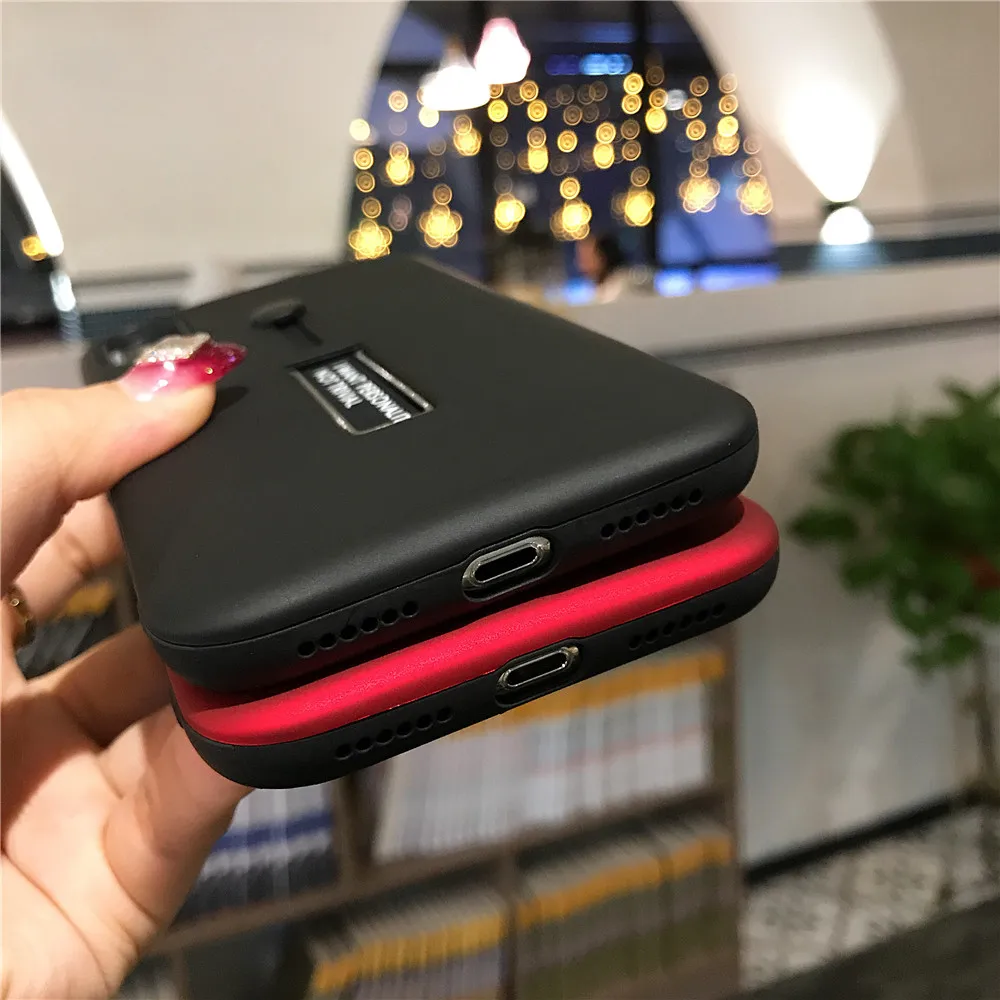 Для iPhone 7 Чехол простой сплошной цветной силикон кольцо чехол для X XS MAX XR 6 6s 8 плюс