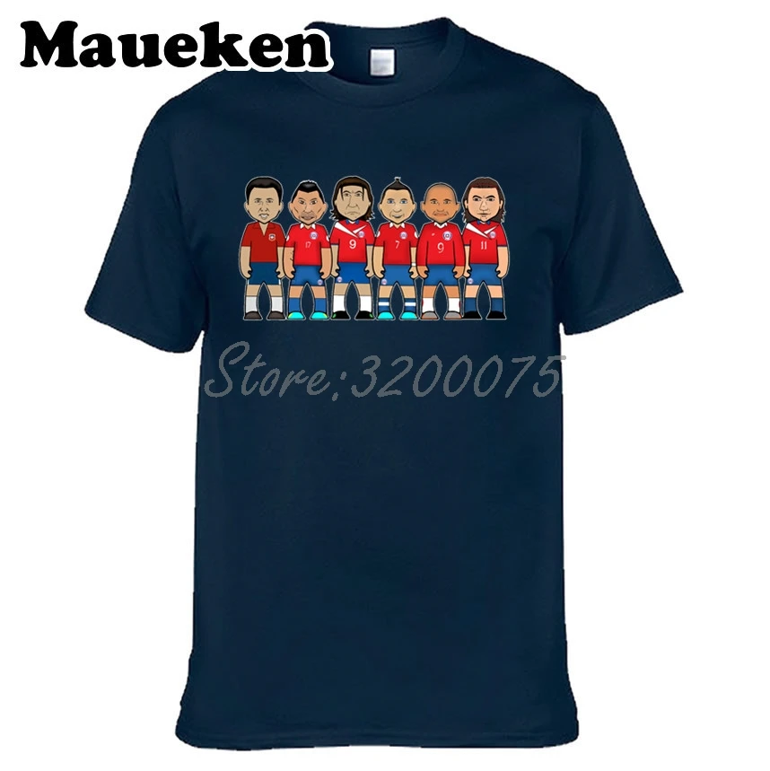 Мужские легенды Leonel Sanchez Chile Ivan Zamorano Alexis Humberto Suazo Gary Medel Marcelo Salas футболка W0522030 |