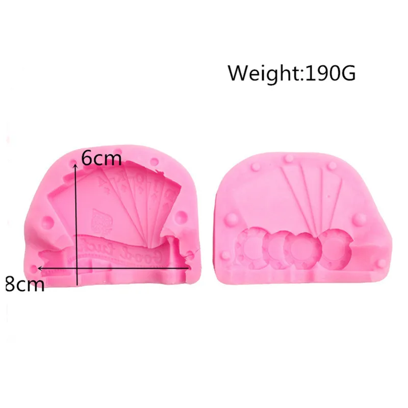 Бесплатная доставка 3D карты для покера дизайн помадные формы торта инструменты