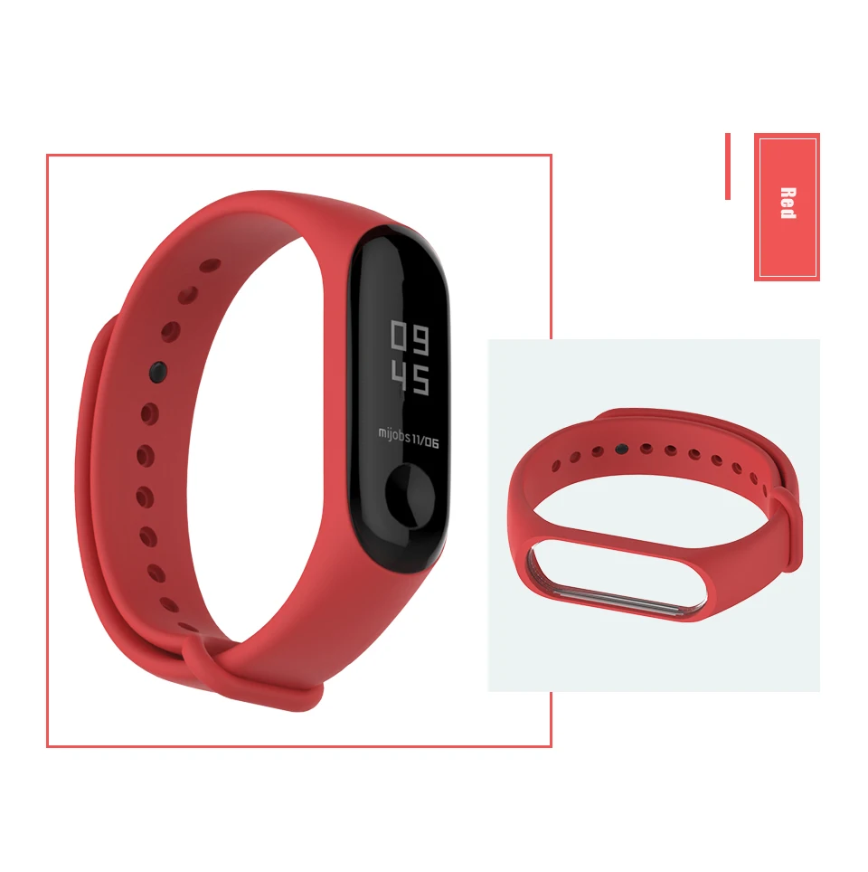 Mi jobs mi Band 3 ремешок силиконовый ремешок для Xiaomi mi ремешок 3 ремешок для браслета mi Band 3 красочные браслеты Смарт-браслет mi band 3