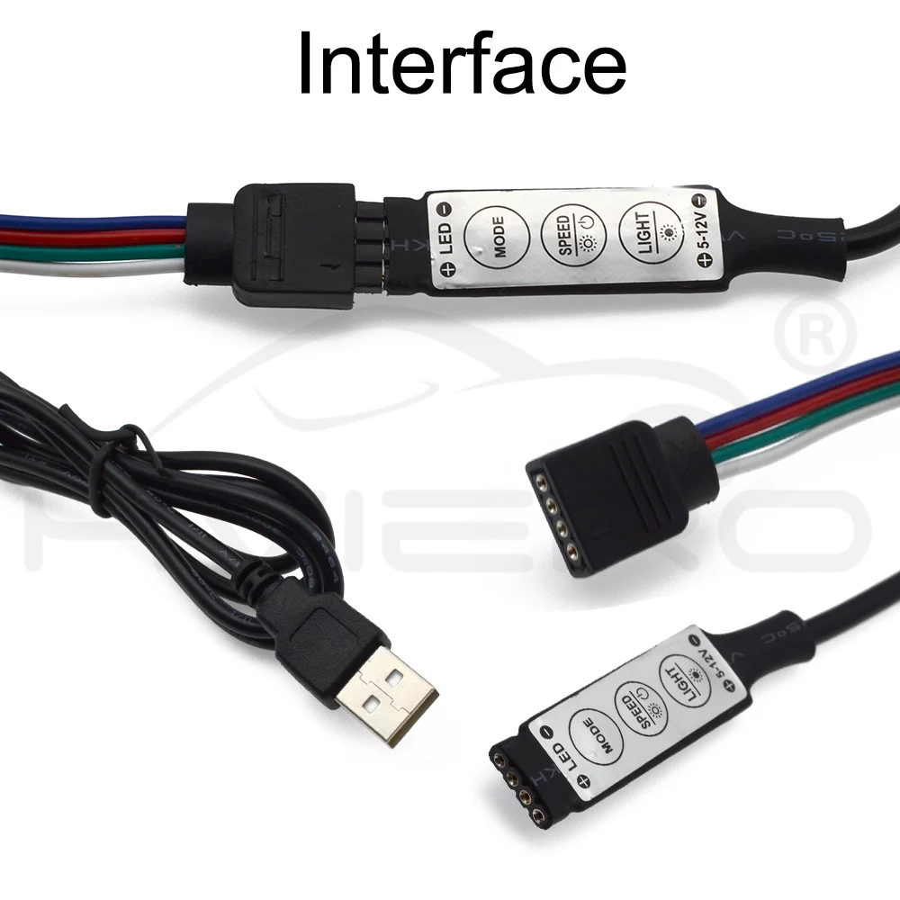 5 в 50 см, 1 м, 2 м, 3 м, 4 м, 5 м, USB кабель, силовой светодиодный светильник SMD 3528, Рождественская настольная декоративная лампа, лента для телевизора, фоновый светильник ing