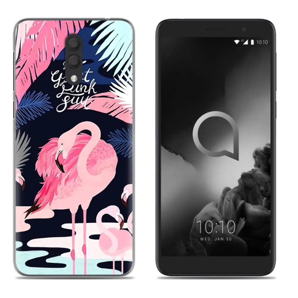 6 Красочная накладка мягкий чехол для телефона для Alcatel Работает с любым оператором, 1X() без отпечатков пальцев версия разноцветный разукрашеный чехол-накладка из мягкого силикона ТПУ с крышкой - Color: 6