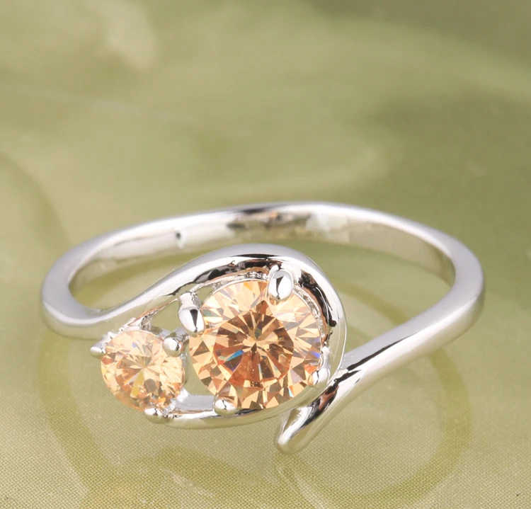 Милостивый шампанское коричневый Morganite Перидот Кубического Циркония Камни