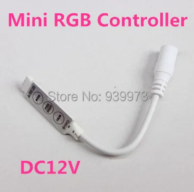 5 шт./лот 12 В мини 3 клавиши RGB цветной светодиодный контроллер для светодиодной