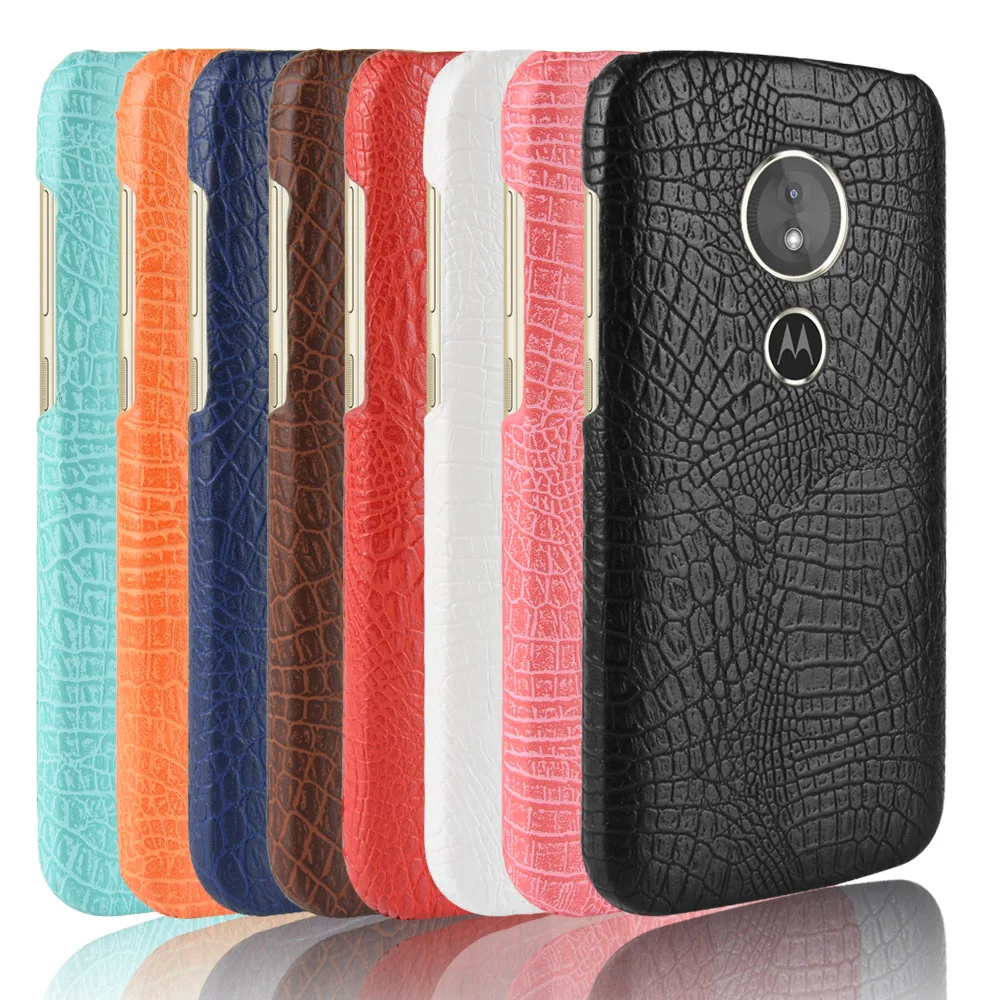 

New For Motorola Moto G6 Play 5.7inch Case Retro PU Luxury Crocodile Skin Hard Cover For Motorola Moto G6 Play Phone Bag Case