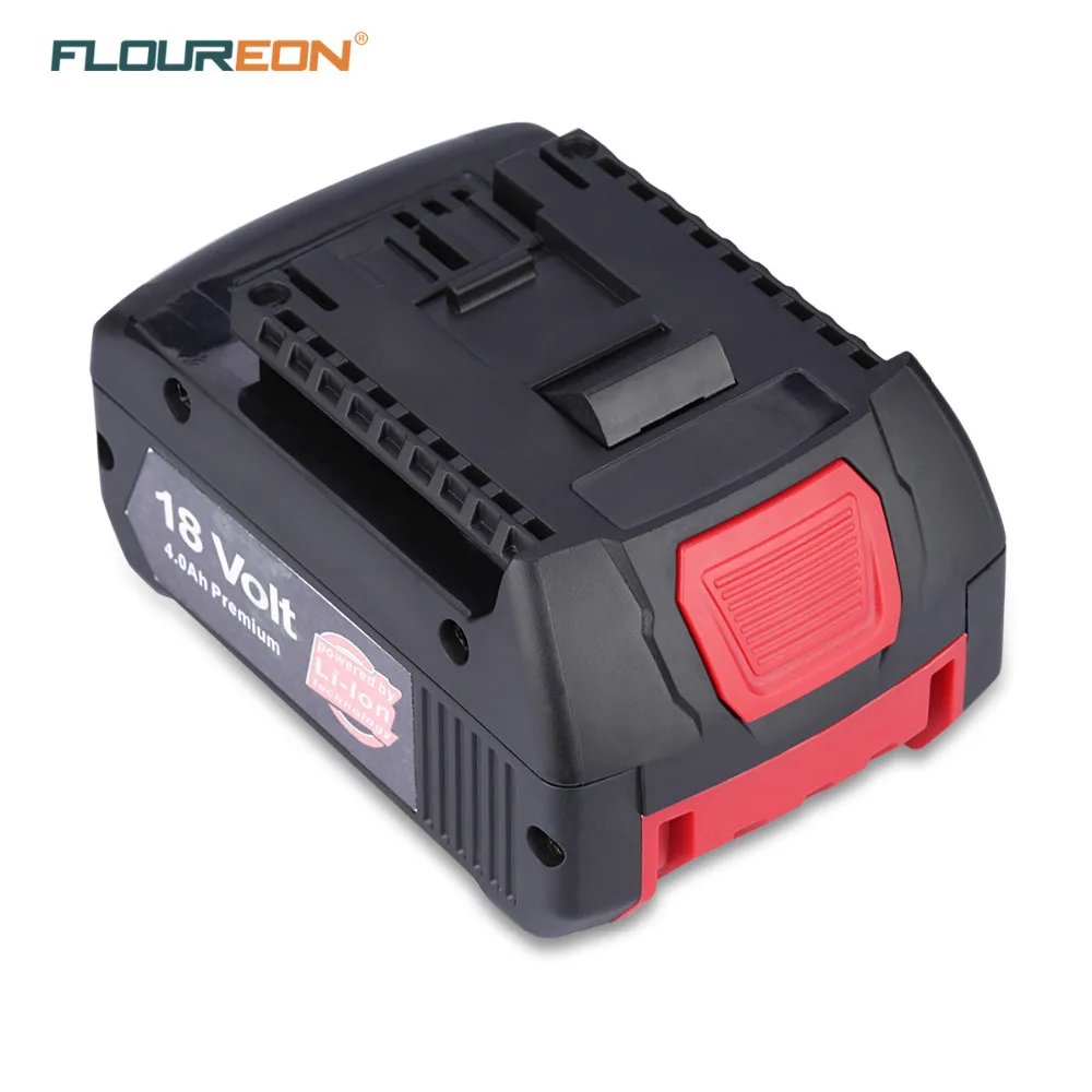 Сменный литий ионный аккумулятор FLOUREON 4000 мАч 18 в для Bosch Drill BAT609 BAT618