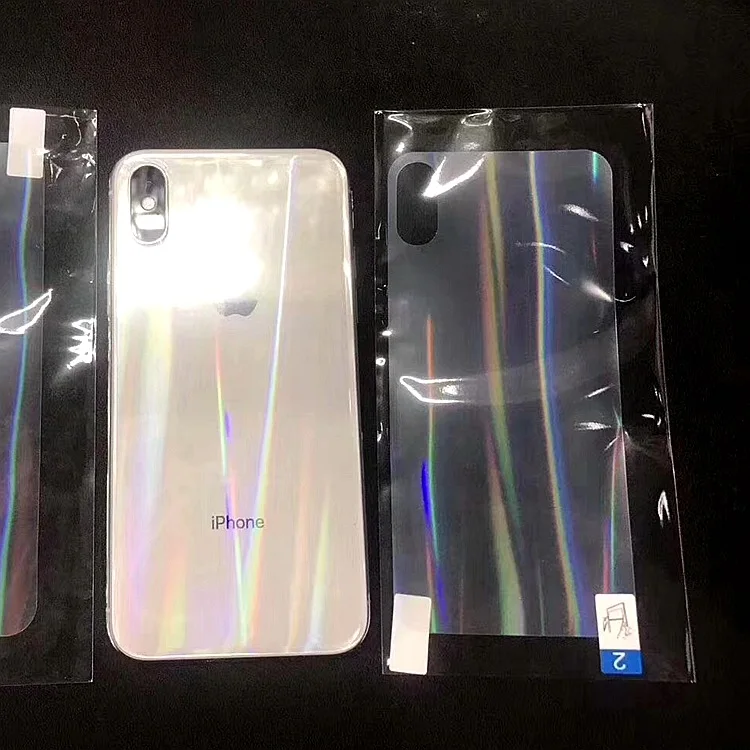 Голограмма задняя наклейка для IPhone X XS MAX XR 8 7 6 S Plus huawei P20 Lite Pro S9 прозрачная