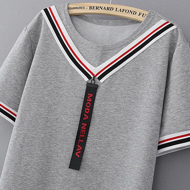 XL-4XL плюс Размеры свободные летние Для женщин Цвета Patckwork платье слово лента