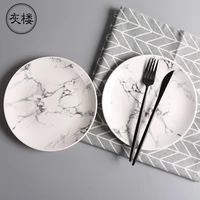 8inch creative marble japanese style ceramic plates steak western food dishes