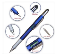 10pcs lot 7 in 1 multifunction ballpoint pen with modern handheld tool measure technical ruler screwdriver touch screen stylus
