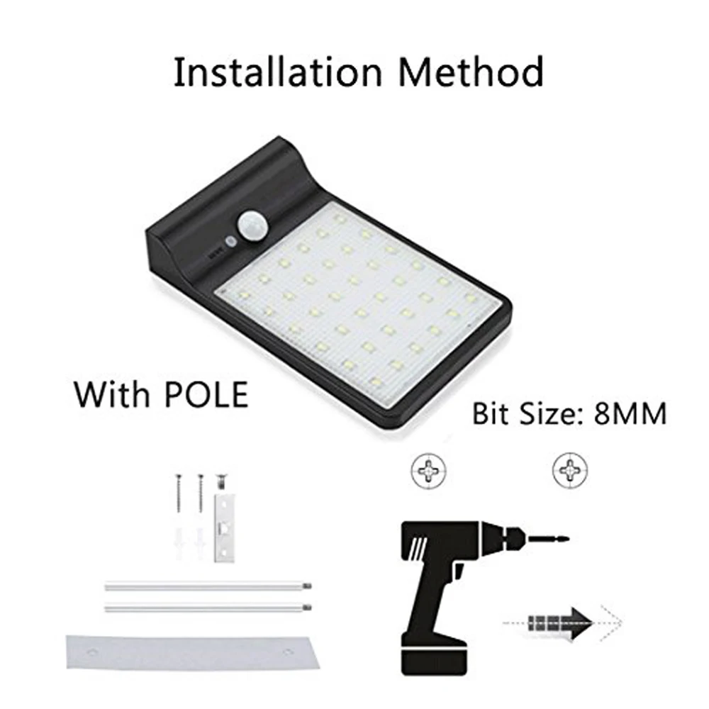 Солнечный уличный светильник ing 3 Вт обновленный дистанционный 48 Светодиодный