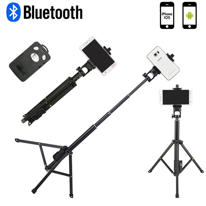 3 в 1 Ручной штатив селфи палка Bluetooth мини дорожный монопод для One Plus iPhone DSLR камера