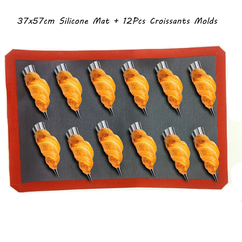 Набор из 13 кондитерских инструментов силиконовый коврик для выпечки и 12 шт.