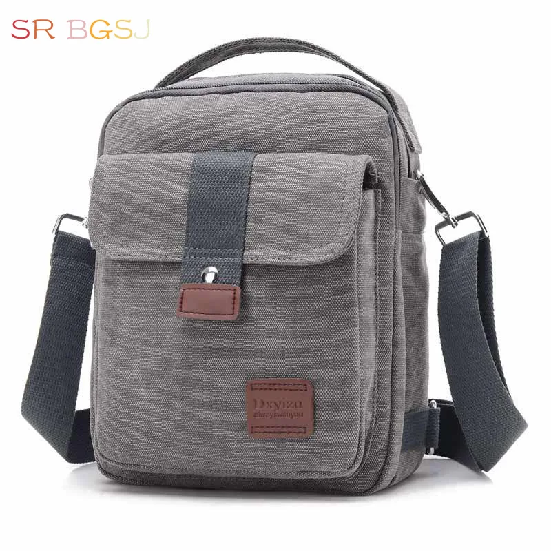 Бесплатная доставка 3 стиля многофункциональная Повседневная парусиновая мужская сумка мессенджер Ретро