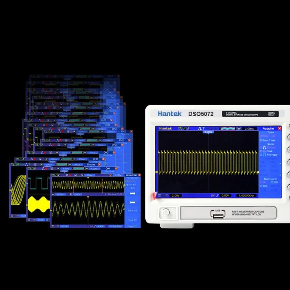 DSO5072P оригинальный USB цифровой осциллограф 2 канала 70 МГц 1GS/s частота