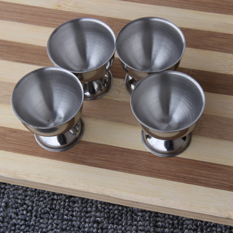 4 шт. мягкие вареные чашки для яиц из нержавеющей стали Настольная чашка кухонные