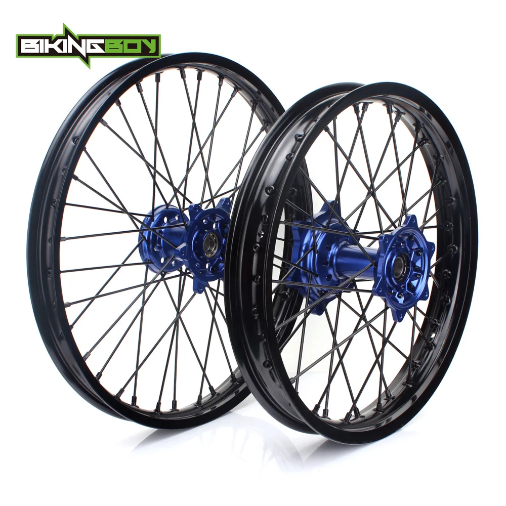 BIKINGBOY 21 &quot18&quot передний задний обод ступицы колеса Набор 36 спиц для Yamaha YZ 250 450 F 2009