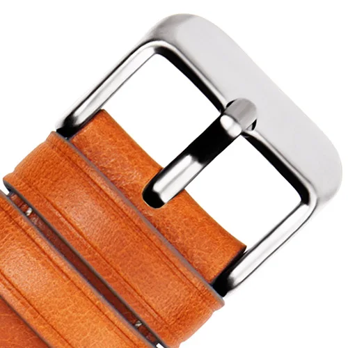 Light Brown Buckle Кожаный ремешок для часов для мужчин и женщин, ремешок для часов 24 мм, 22 мм, 20 мм, 18 мм, Ремешки для наручных часов, сменный мужской ремешок для наручных часов, аксессуар для наручных часов - Цвет ремешка: Light Brown Buckle