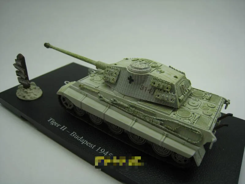 ATLAS 1/72 масштаб военная модель игрушки Tiger II Budapest 1945 литой металлический Танк модель игрушки для подарка, коллекции, украшения