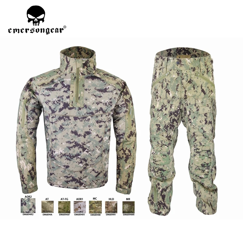 Emersongear Мужская тактическая спортивная одежда военный боевой спортивный костюм осень и зима с длинными рукавами мужские спортивные костюмы EM6894